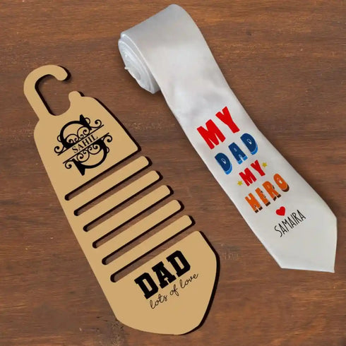Personalized Neck Tie and Hanger